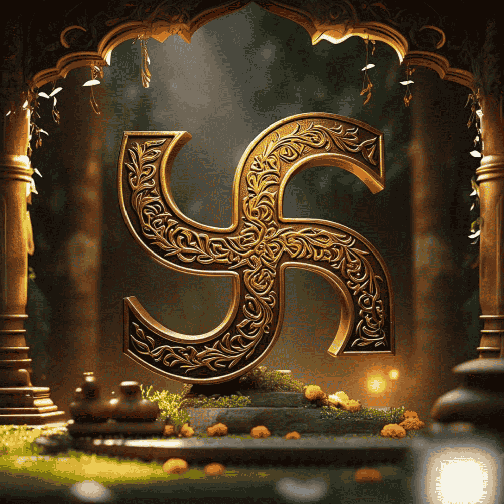 Vastu Metal Swastika thumbnail 1
